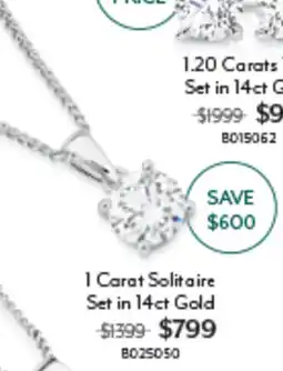 Angus & Coote 1 Carat Solitaire Set in 14ct Gold offer