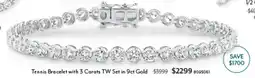 Angus & Coote Tennis Bracelet with 3 Carats TW Set in 9ct Gold offer