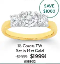 Angus & Coote 1½ Carats TW Set in 14ct Gold offer