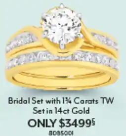 Angus & Coote Bridal Set with 1% Carats TW Set in 14ct Gold offer
