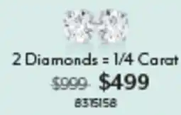 Angus & Coote 2 Diamonds = 1/4 Carat offer