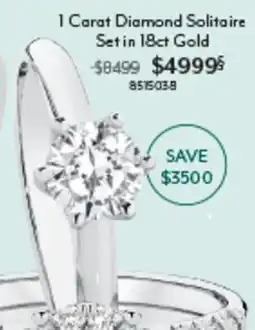 Angus & Coote 1 Carat Diamond Solitaire Set in 18ct Gold offer