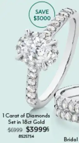 Angus & Coote 1 Carat of Diamonds Set in 18ct Gold offer