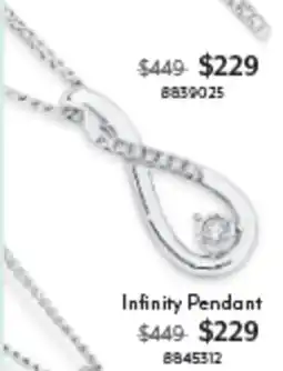 Angus & Coote Infinity Pendant offer