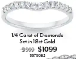 Angus & Coote 1/4 Carat of Diamonds Set in 18ct Gold offer