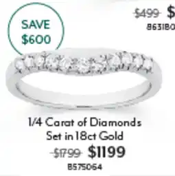Angus & Coote 1/4 Carat of Diamonds Set in 18ct Gold offer