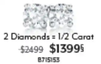 Angus & Coote 2 Diamonds = 1/2 Carat offer