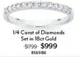 Angus & Coote 1/4 Carat of Diamonds Set in 18ct Gold offer