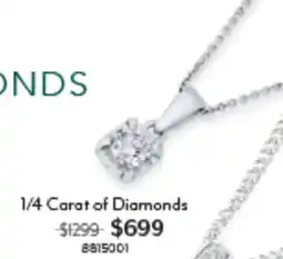 Angus & Coote 1/4 Carat of Diamonds offer