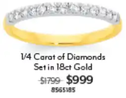 Angus & Coote 1/4 Carat of Diamonds Set in 18ct Gold offer