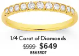 Angus & Coote 1/4 Carat of Diamonds offer