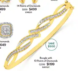 Angus & Coote Bangle with 10 Points of Diamonds offer