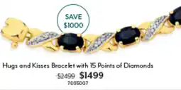 Angus & Coote Hugs and Kisses Bracelet with 15 Points of Diamonds offer