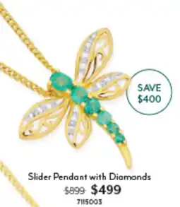 Angus & Coote Slider Pendant with Diamonds offer