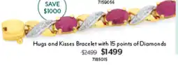 Angus & Coote Hugs and Kisses Bracelet with 15 points of Diamonds offer
