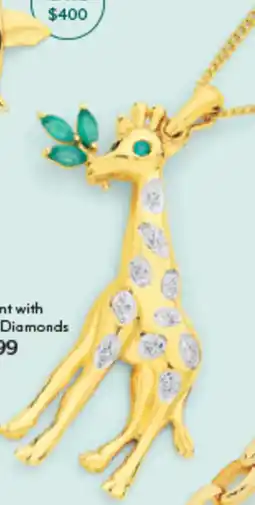 Angus & Coote Enhancer Pendant with Natural Emeralds & Diamonds offer