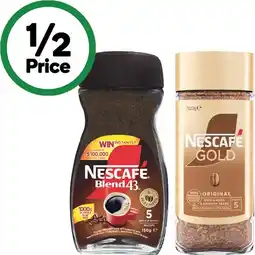 Woolworths Nescafe Blend 43 Coffee 140-150g or Nescafe Gold Coffee 90-100g offer