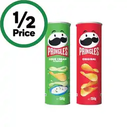 Woolworths Pringles Potato Chips 118-134g offer