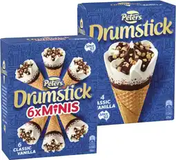 Coles Peters Drumstick Cones 4 Pack-6 Pack 475mL-490mL offer