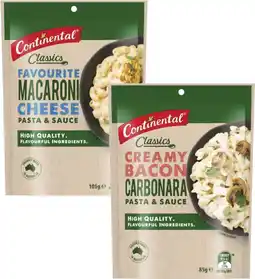 Coles Continental Pasta & Sauce 85g-105g offer