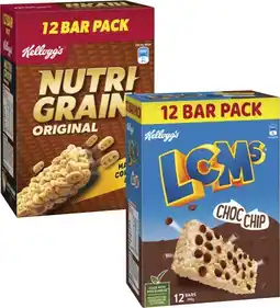 Coles Kellogg's Nutri Grain or LCMs 12 Pack 240g-264g offer