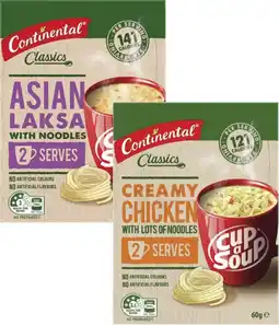 Coles Continental Cup a Soup 2 Serves 50g-75g offer