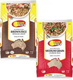 Coles Sunrice Medium Grain Rice 5kg offer