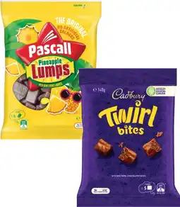 Coles Cadbury or Europe Bitesize 120g-160g or Pascall Chocolate Bites 160g-185g offer
