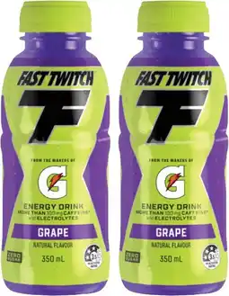 Coles Gatorade Fast Twitch Energy Drink 350mL offer