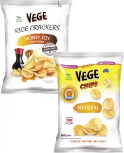 Coles Vege Chips 100g or Rice Crackers 75g offer