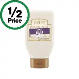 Woolworths Heinz Seriously Good Mayonnaise, Tartare or Aioli 295ml offer