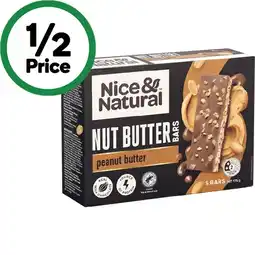 Woolworths Nice & Natural Nut Butter Bars or Wholeseed Bars 150-175g Pk 5 offer