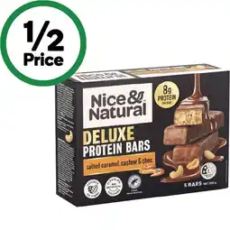 Woolworths Nice & Natural Deluxe Protein Bars 200g Pk 5 offer