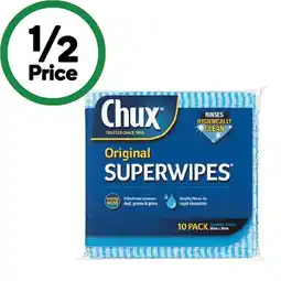 Woolworths Chux Original Superwipes Pk 10 offer