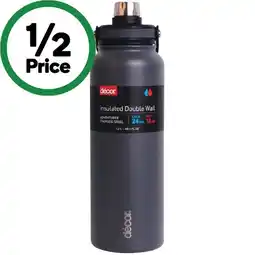Woolworths Decor Adventurer Double Wall Stainless Steel Bottle 1.2 Litre offer
