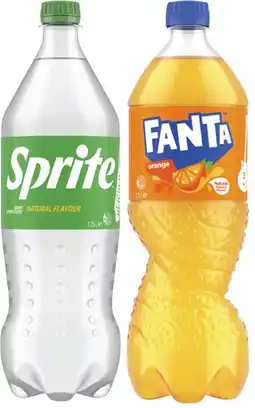 Coles Fanta or Sprite Soft Drink 1.25 Litre offer