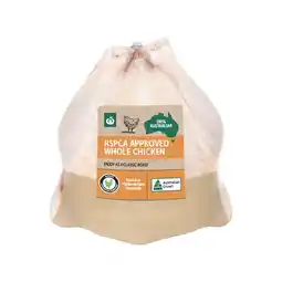 Woolworths Australian Fresh Whole Plain RSPCA Approved Chicken offer
