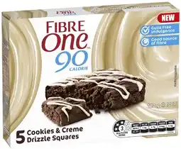 Coles NEW Fibre One Cookies & Creme Squares 120g offer
