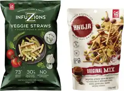 Coles Bhuja Mix 140g-160g or Infuzions Veggie Straws 90g offer