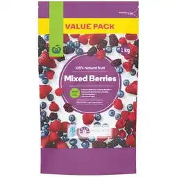 Woolworths Woolworths Frozen Mixed Berries 1 kg – From the Freezer offer