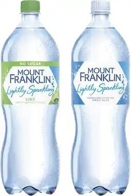 Coles Mt Franklin Lightly Sparkling Water 1.25 Litre offer