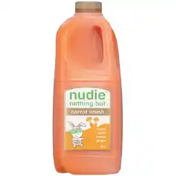 Woolworths Nudie Gold Nothing But Carrot, Ginger & More 2 Litre offer