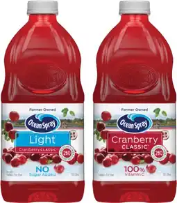 Coles Ocean Spray Fruit Drink 1.5 Litre offer