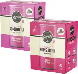 Coles Remedy Kombucha 4x250mL offer