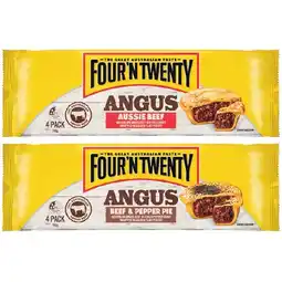 Woolworths Four’N Twenty Angus Pies 700g Pk 4 offer