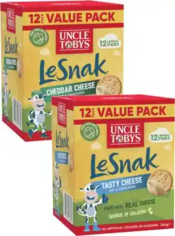 Coles Uncle Tobys Le Snak 264g offer