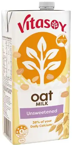 Coles Vitasoy Unsweetened Oat Milk 1 Litre offer