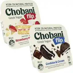 Coles Chobani Flip Yogurt 140g offer