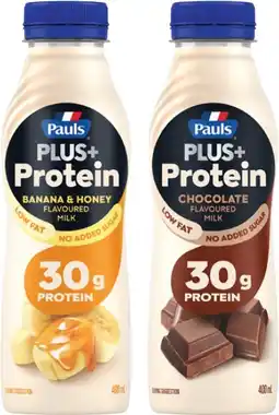 Coles Pauls Plus+ Protein Flavoured Milk 400mL offer