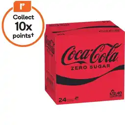 Woolworths Coca-Cola Classic, Zero Sugar or Diet Soft Drink Varieties 24 x 375ml offer